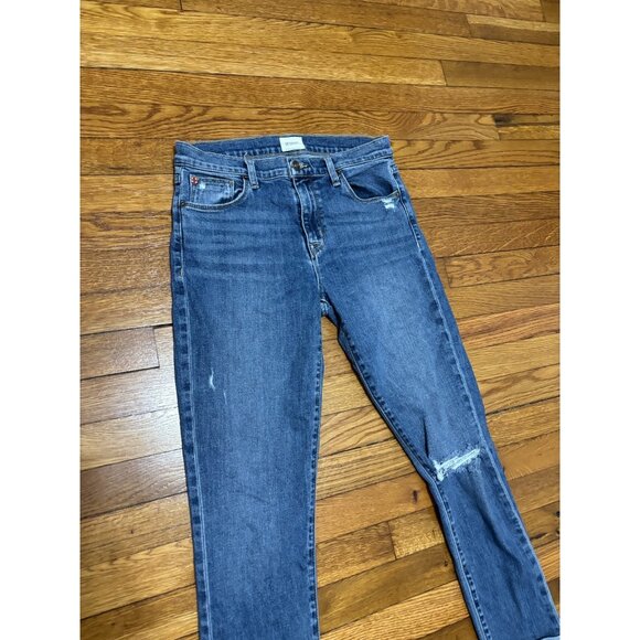Hudson Womens Jeans Sz 27 Blue Natalie Boyfriend Ankle Stretch Denim 29x26 Cuff - Picture 2 of 7